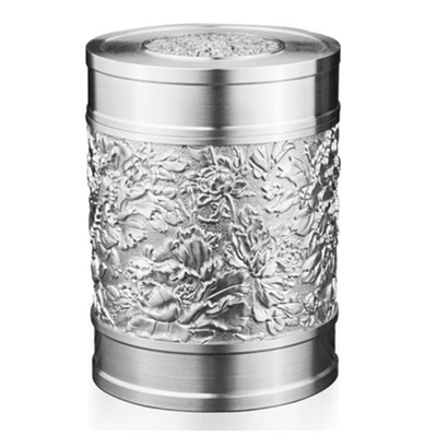 泰芝宝（THAISEBERG）锡茶叶罐锡器密封罐礼盒装礼品国色天香牡丹TL713